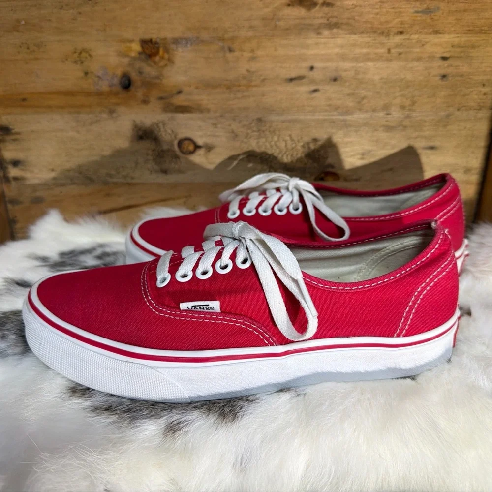 Vans Red and White Sneakers - Picture 3 of 10